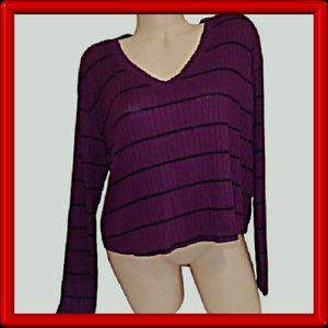 Pink Victoria's Secret Cropped Ribbed T-shirt - M